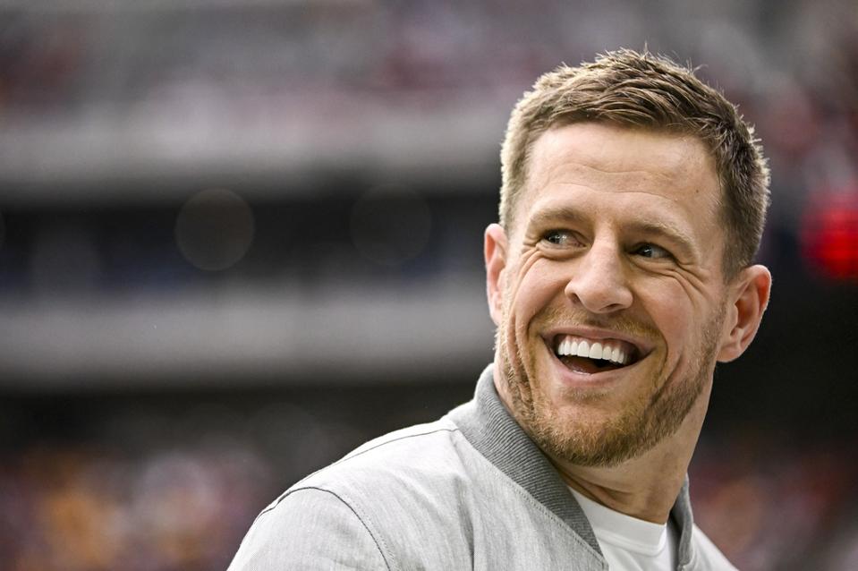 NFL great J.J. Watt smiling.
