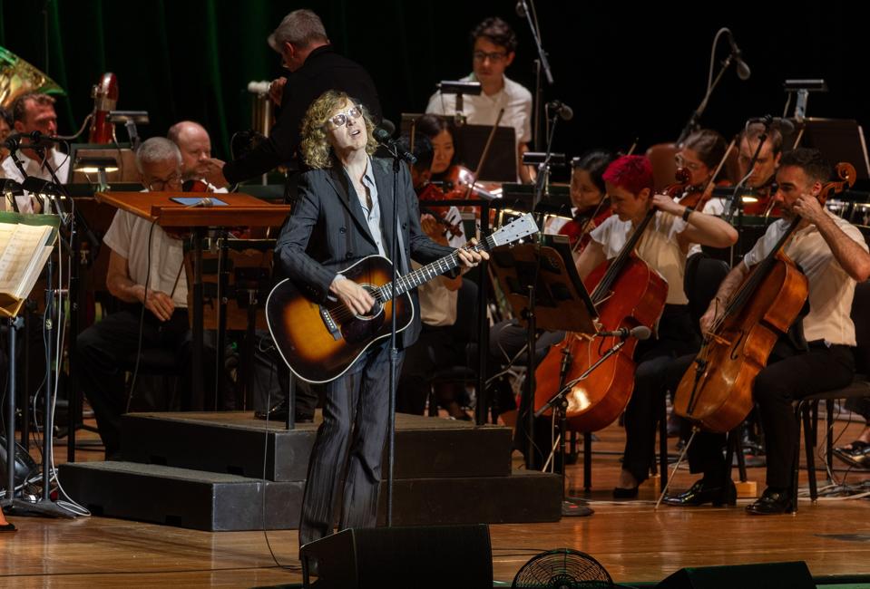 Beck performs on stage with the Chicago Symphony Orchestra. Wednesday, July 23, 2025 at Ravinia Festival in Highland Park, IL (Photo by Barry Brecheisen)