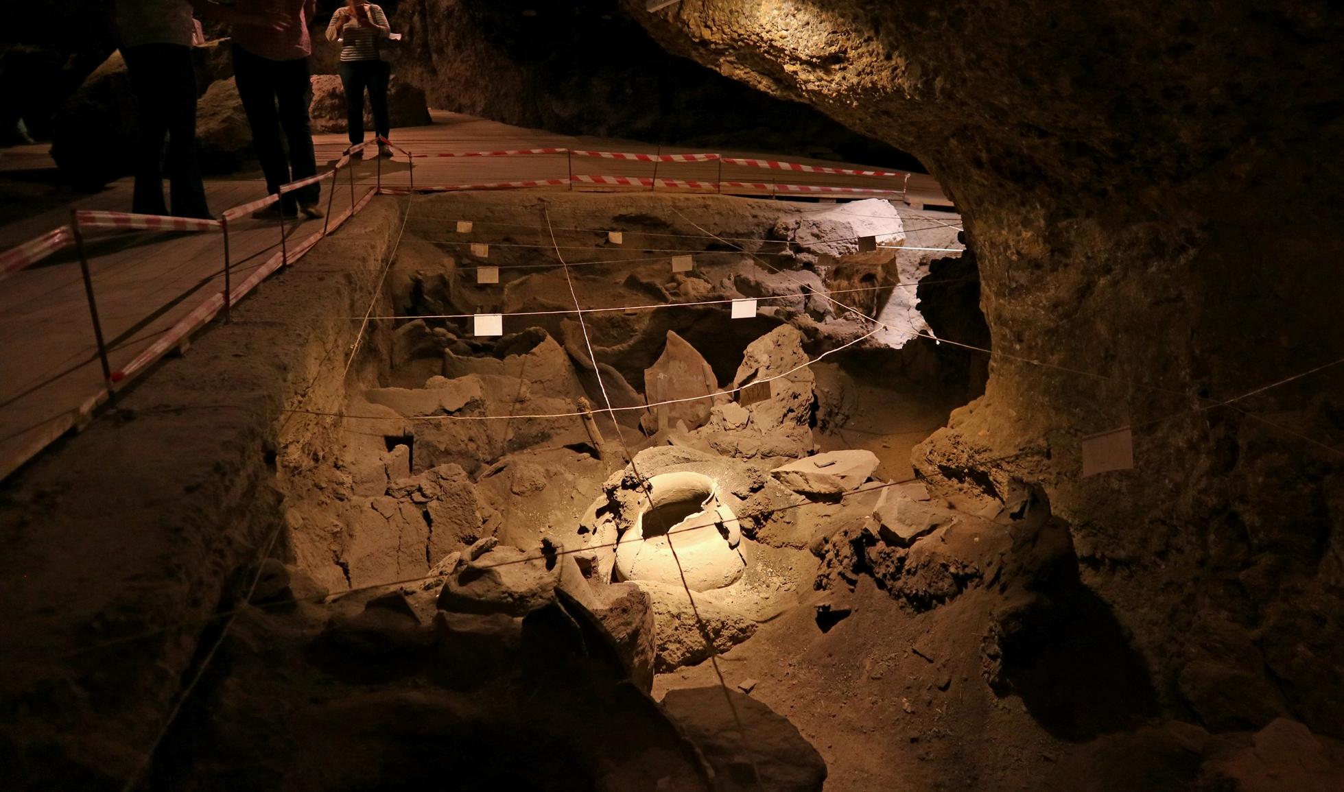 Inside the Areni-1 Cave, World's Earliest Known Winery in the Village of Areni, Archaeological site in Vayots Dzor Province of Armenia