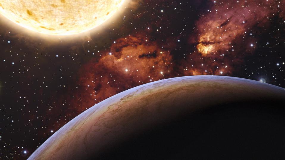 Alien Exo Planet. Elements of this image furnished by NASA