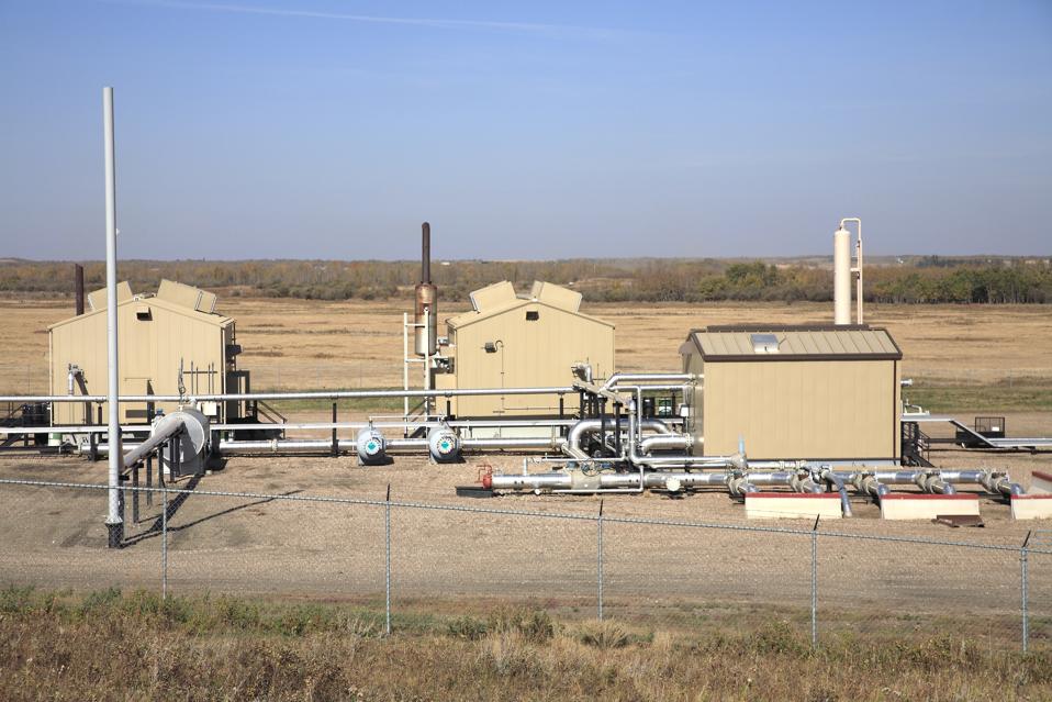 Exterior Of Oil And Gas Industry Compressosr Station
