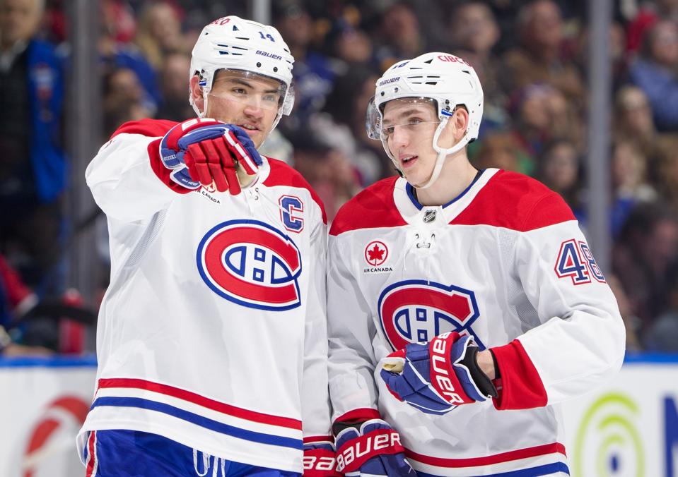 Nick Suzuki Lane Hutson Montreal Canadiens
