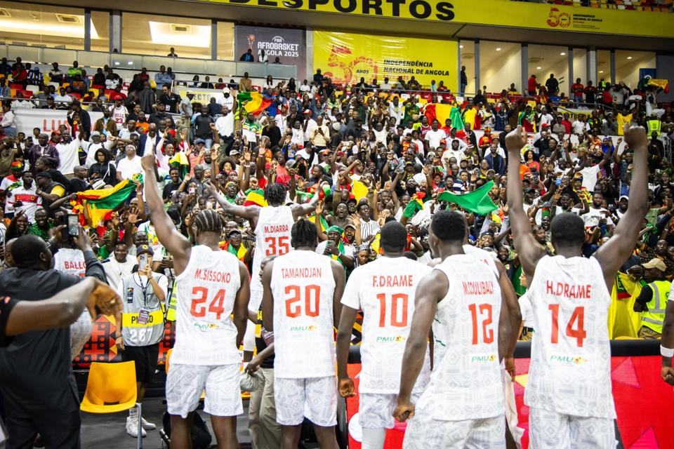 Mali Team Celebrating With Their Fans