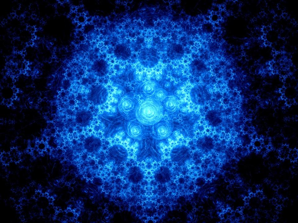 Blue glowing artificial intelligence