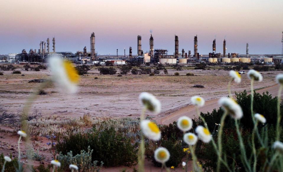 The Moomba petroleum and natural gas plant in the Cooper Basin, South Australia,