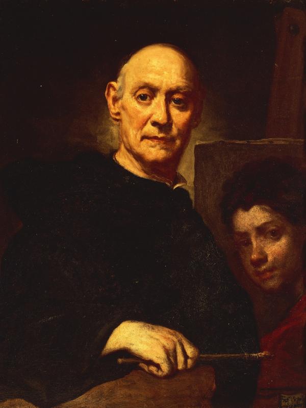 Self-portrait in the act of painting, 1732, by Giuseppe Ghislandi (1655-1743), oil on canvas, 73x58 cm. (Photo by DeAgostini/Getty Images)