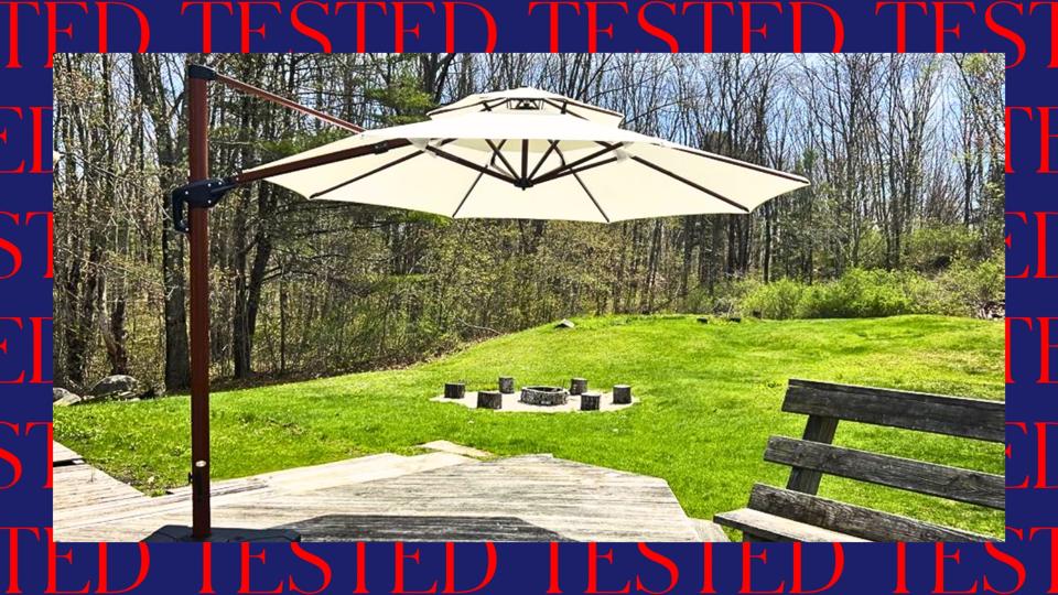 best patio umbrella company Choice Products 10ft 3-Tier Umbrella, Market Sun Shade w/ Tilt Adjustment, Easy Crank tiered canopy fosters optimal airflow Best Choice Products 7.5ft Heavy-Duty
