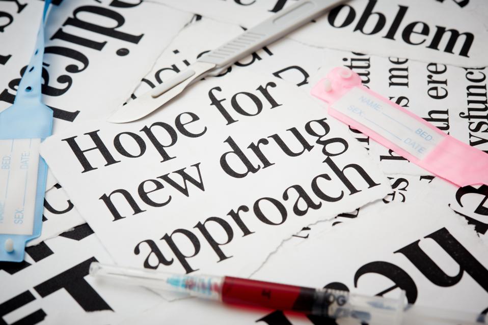 Headlines announce " Hope for new drug approach"