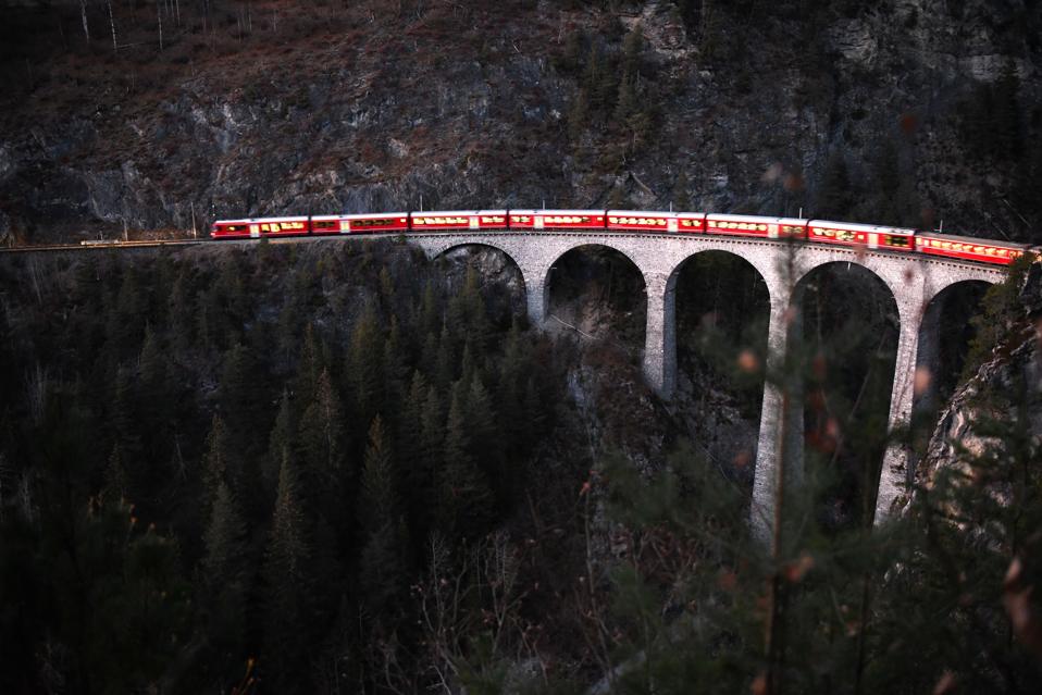 SWITZERLAND-UNESCO HERITAGE-ALBULA-BERNINA RAILWAY