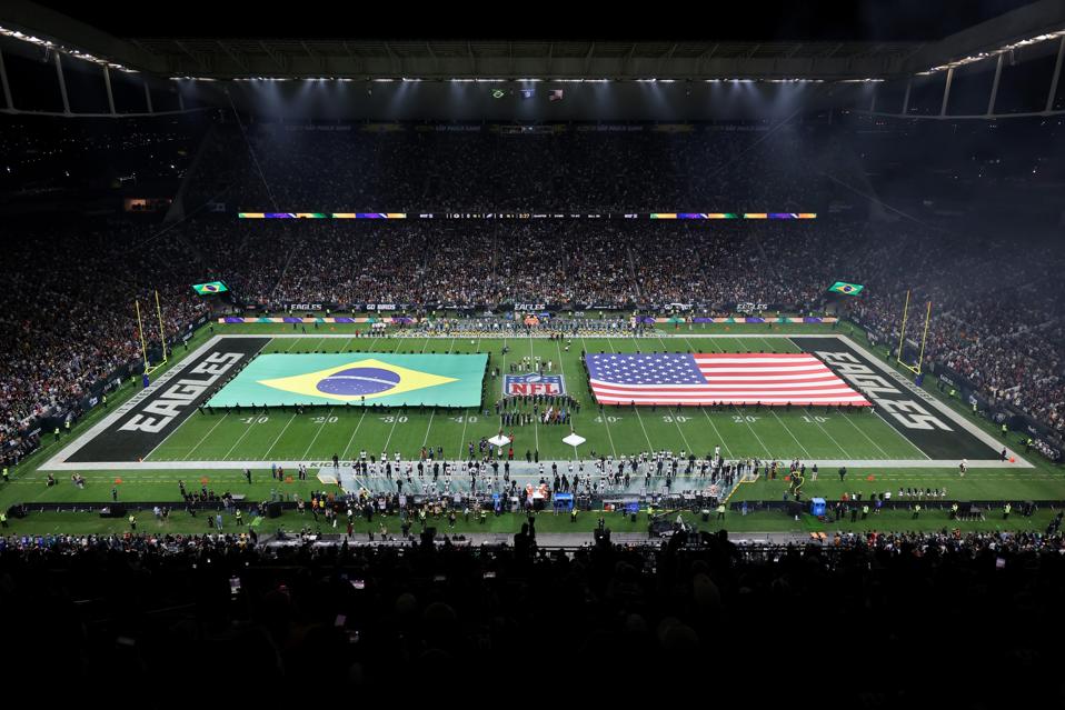 The Green Bay Packers play the Philadelphia Eagles in Brazil.