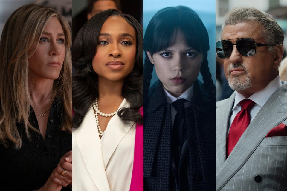 The Morning Show (Apple TV+), Beauty in Black (Netflix), Wednesday (Netflix), Tulsa King (Paramount+)