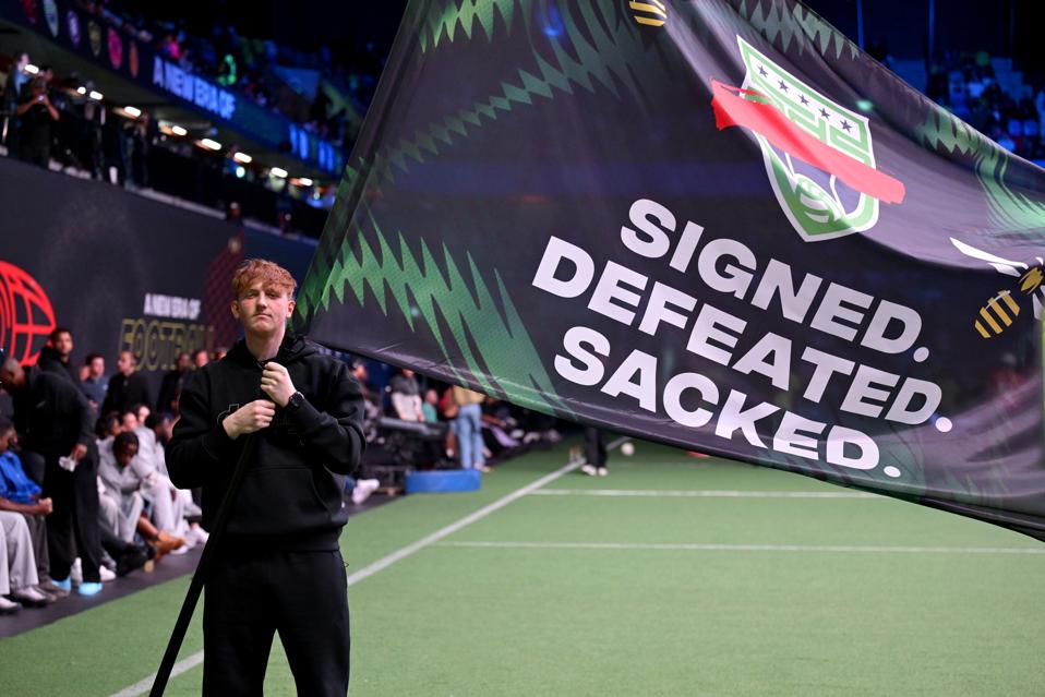 Baller League x Match Day 7Angry Ginge of Yanited waves flag