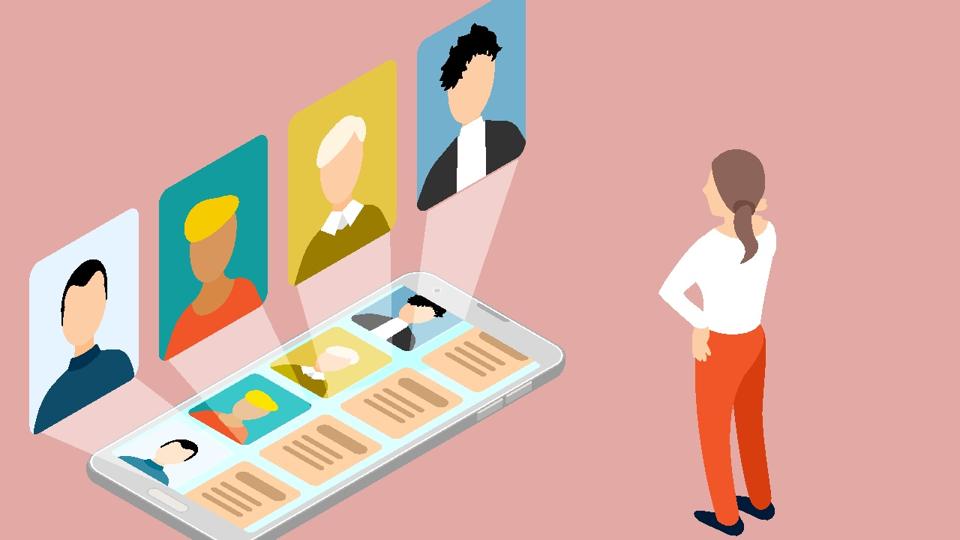 Isometric who looks for a lover with a matching app