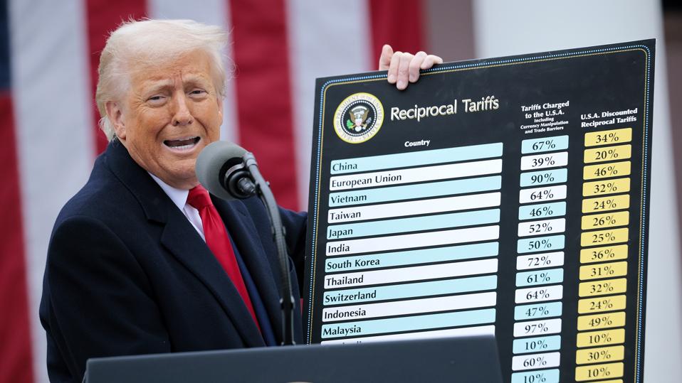 President Trump Holds "Make America Wealthy Again Event" In White House Rose Garden