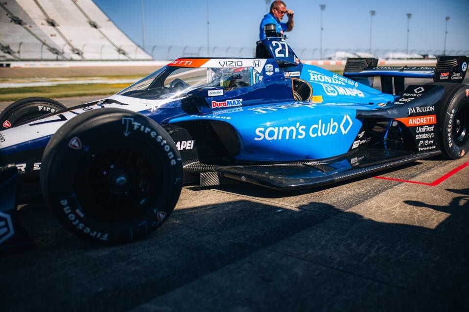 Sam's Club was the primary sponsor for Kyle Kirkwood at the final season of Indicara in Nashville, August 2025