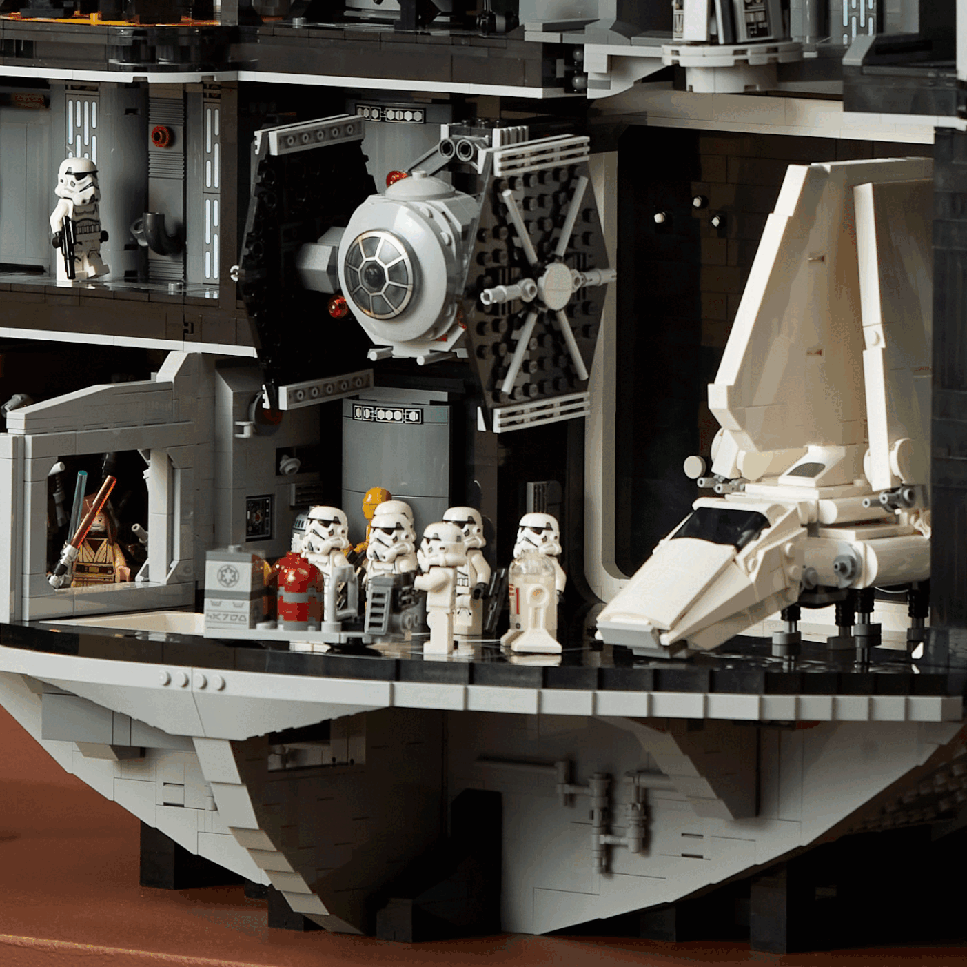 LEGO Star Wars Estrella de la Muerte (75419) con y sin set TIE