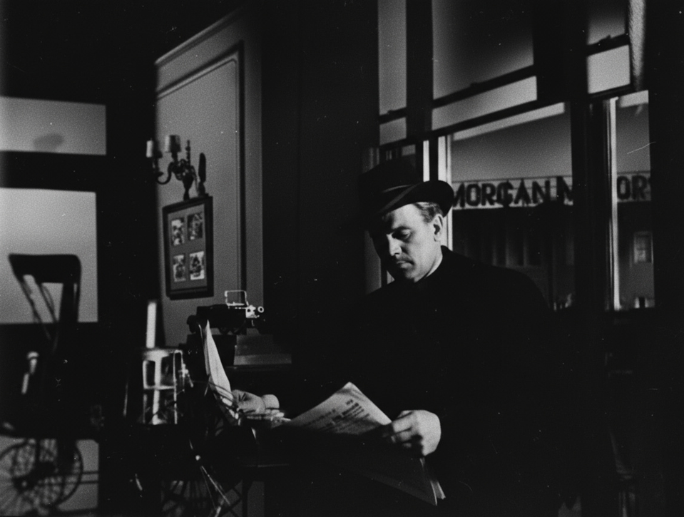 AI Enhanced Keyframe of Final Scene Factory Eugene Morgan Magnificent Ambersons 