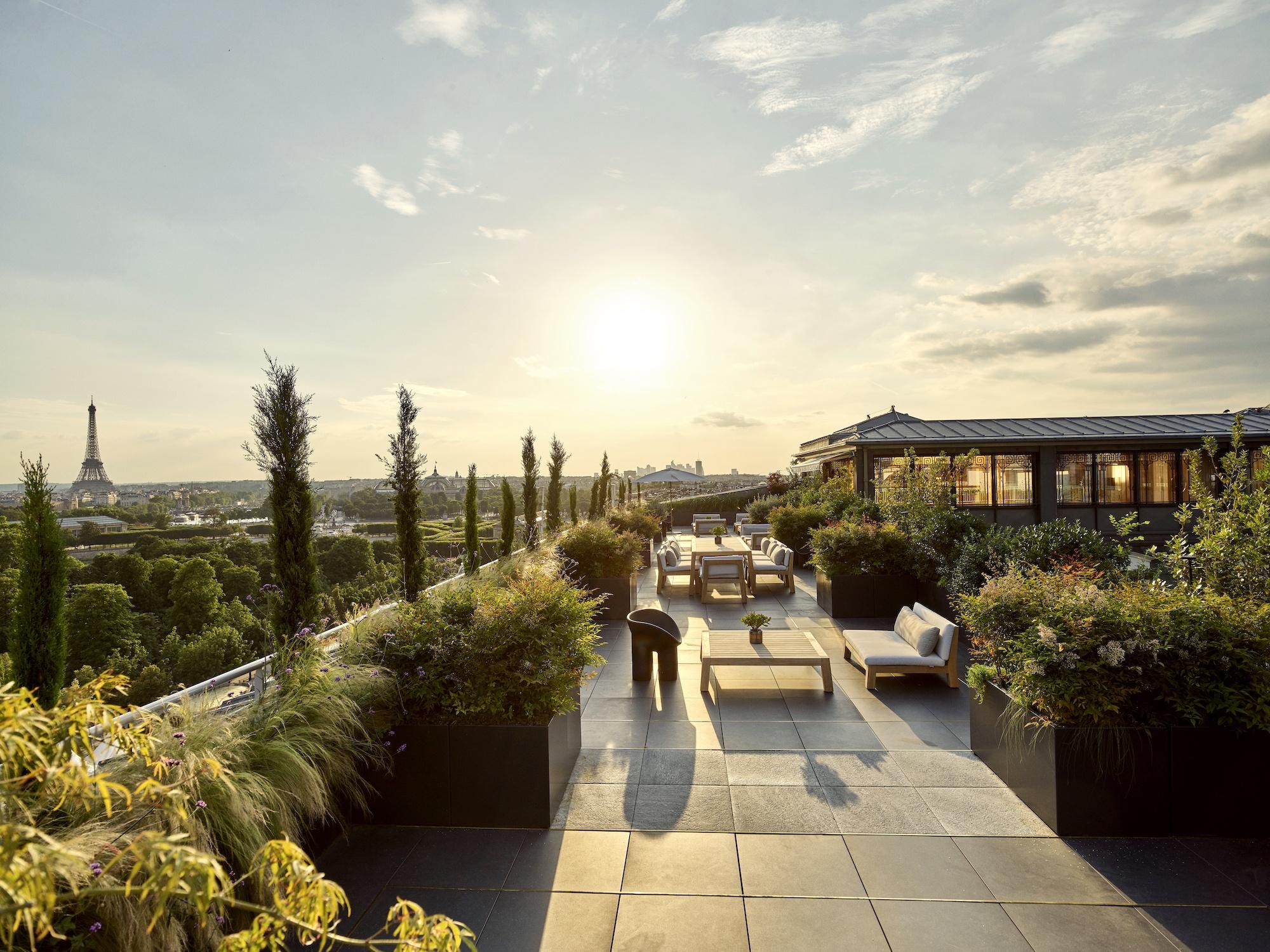 Belle Etoile suite terrace at Le Meurice.