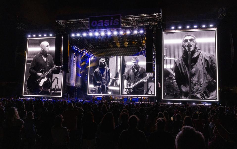 Oasis performs on opening night of the American leg of their 'Oasis Live '25' reunion tour. Thursday, August 28, 2025 at Soldier Field in Chicago, IL (Photo by Barry Brecheisen)