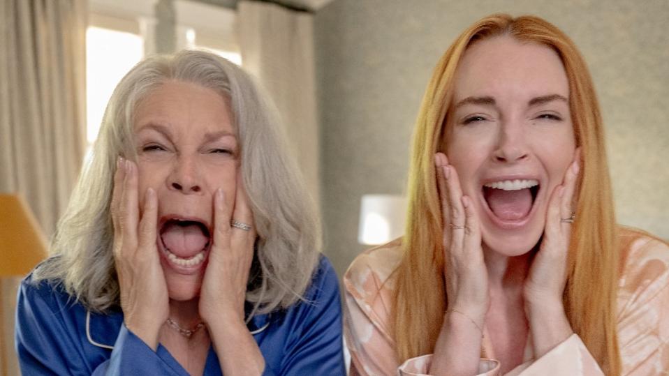 Jamie Lee Curtis and Lindsay Lohan in "Freakier Friday."