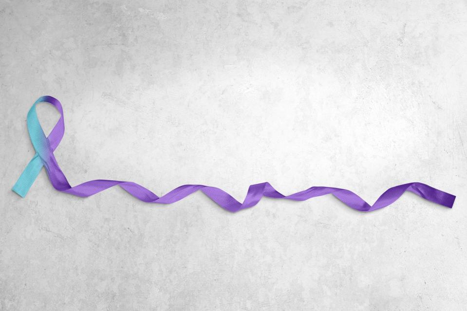 Suicide Prevention Awareness Ribbon Concept 