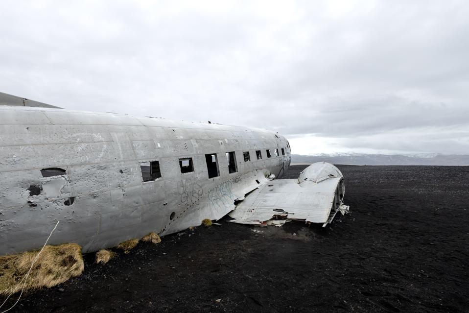 The crashed Airplane Wreck in Iceland