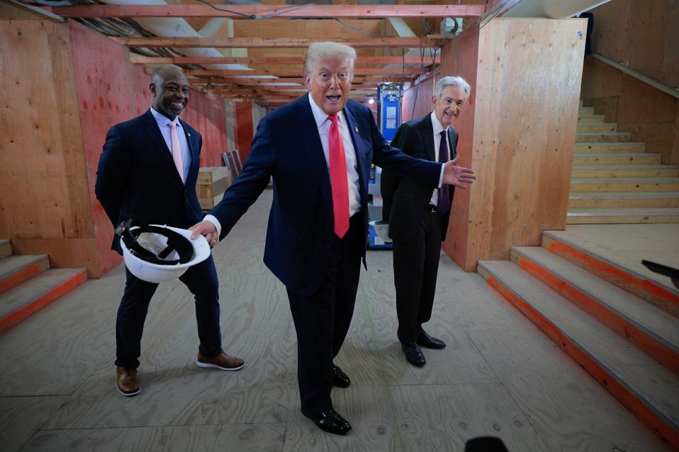 President Trump Visits Federal Reserve