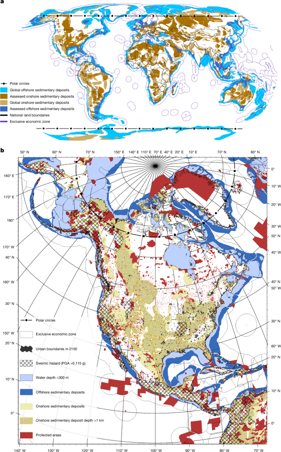 Map showing potential for carbon deposits