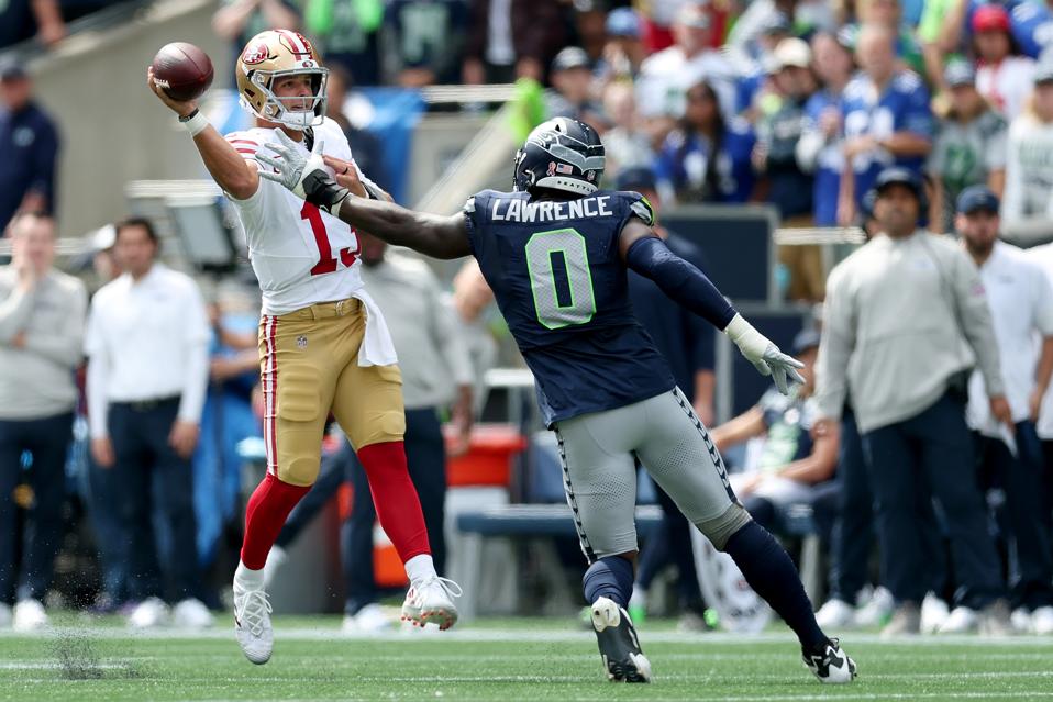 Brock Purdy San Francisco 49ers v Seattle Seahawks 