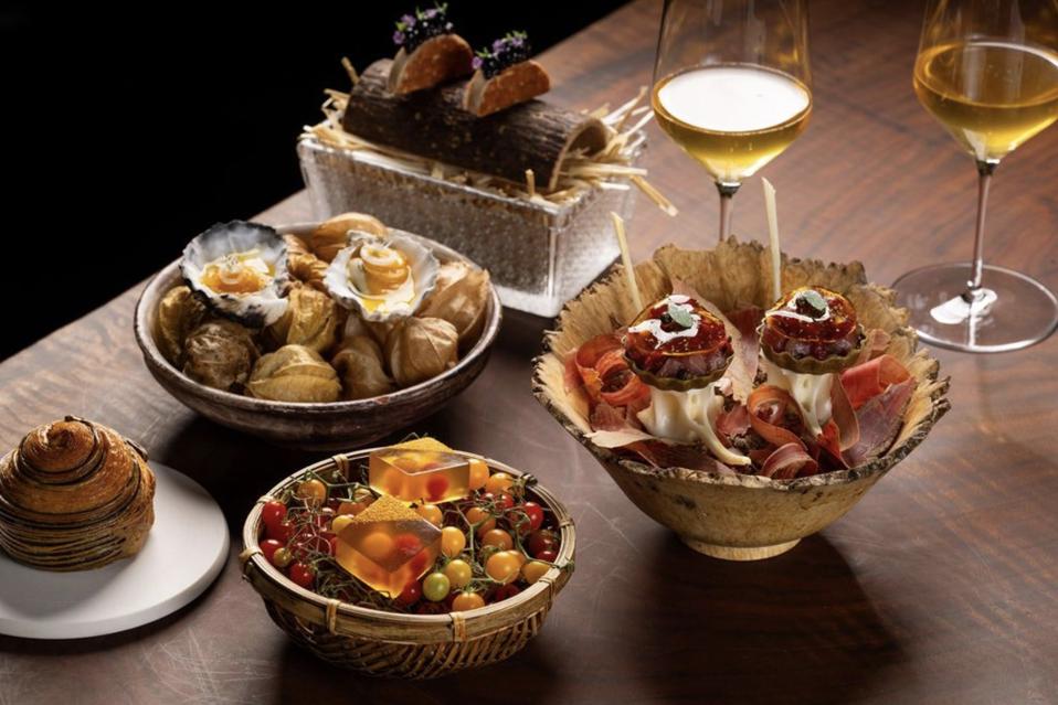 Saison dishes with Tucker Taylor x MILL ingredients