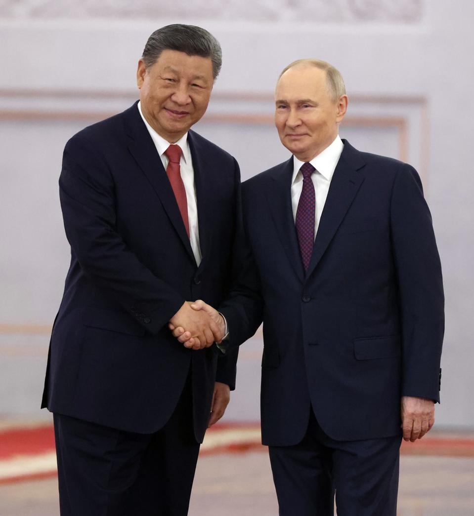 Russian President Vladimir Putin Hosts Chinese President Xi Jinping for a high-level meeting in 2025 in Moscow.