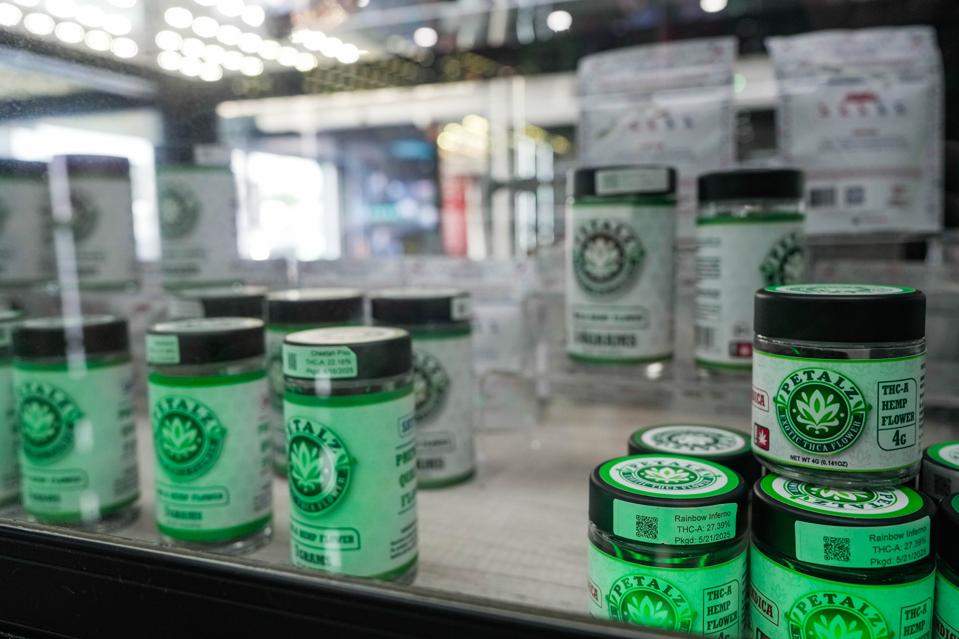 Hemp flower sold at a shop in Houston Texas