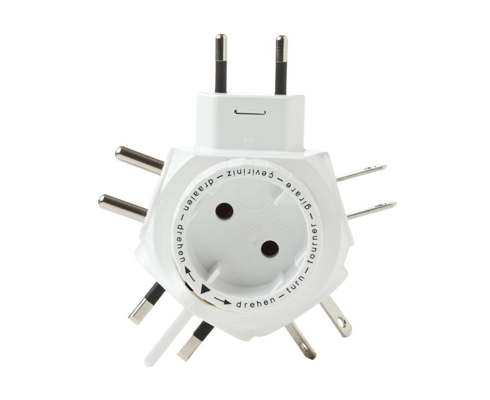 Travel plug adapter isolated