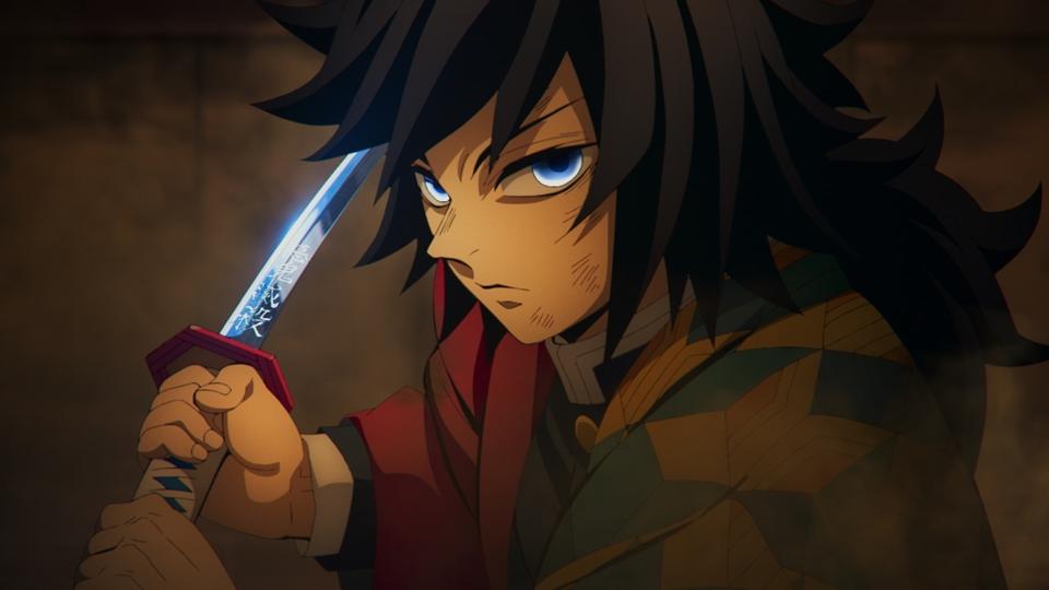 Scene from "Demon Slaier Kimetsu No Yaiba Castle Infiniti Castle."