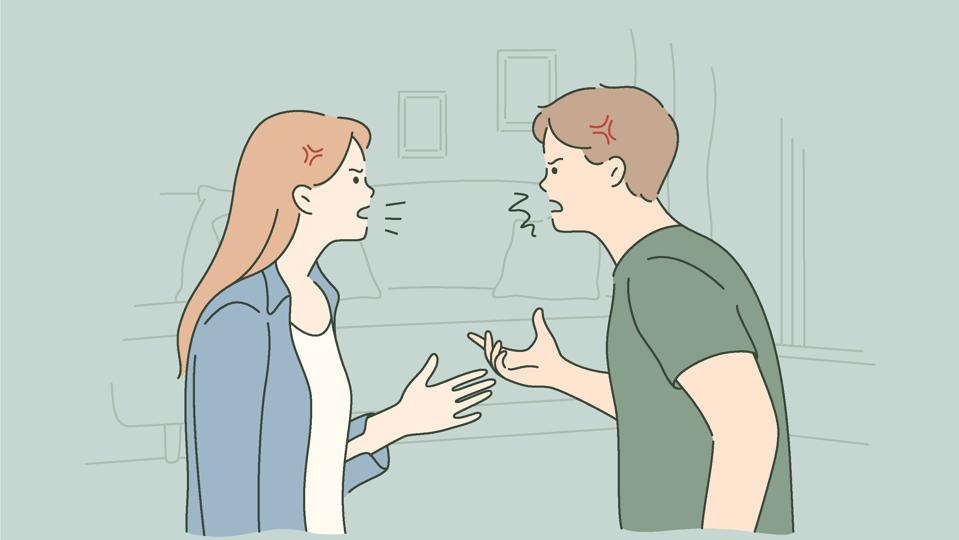 Couple, quarrel, confict, divorce, stress concept