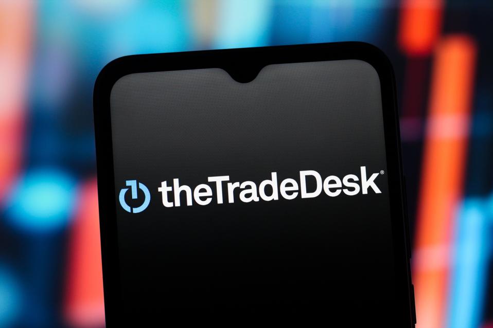 In this photo illustration, the Trade Desk logo is seen...
