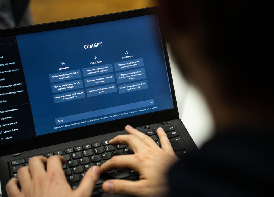 Student using ChatGPT