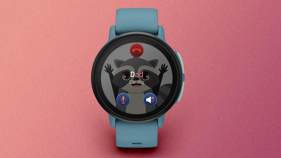 Garmin Bounce 2 watch's call screen.