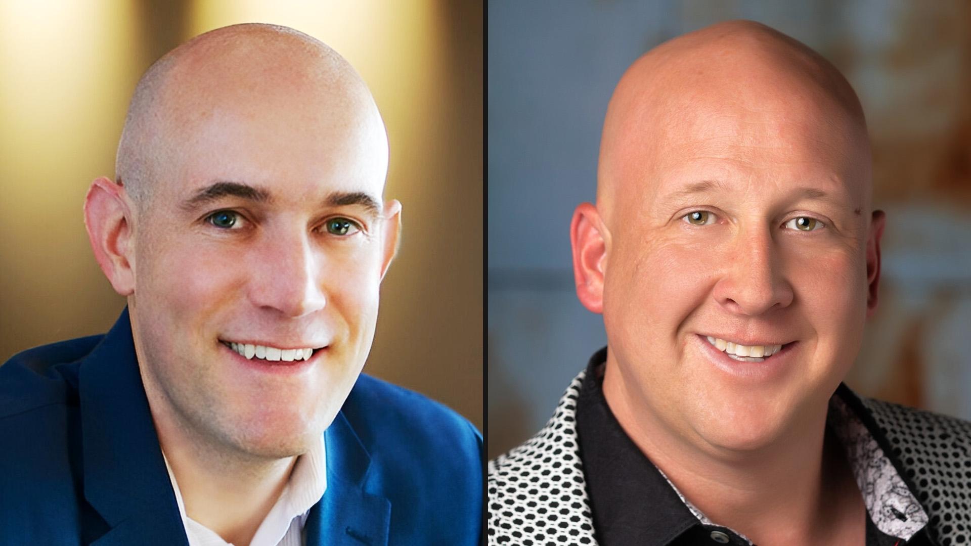Tom's Watch Bar co-CEOs Brooks Schaden (left) and Shannon McNiel (right).