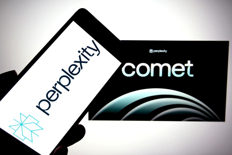 In this photo illustration, a Perplexity logo is seen...