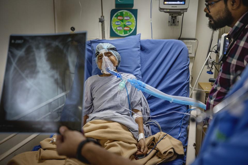 Inside the Fortis hospital, in Kolkata, an elderly woman has...