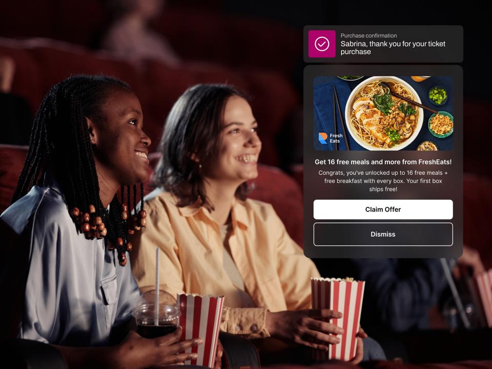 Through a partnership with Cinemark, Rokt is bringing new offers to movie theatergoers.