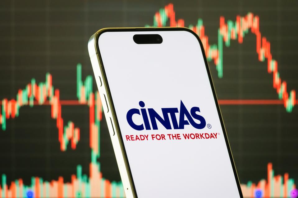 Cintas Logo Displayed On Smartphone Screen