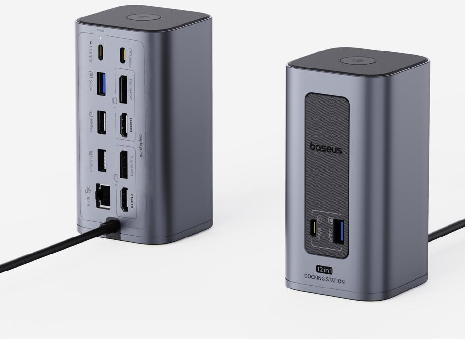 Docking Station USB-C Baseus Nomos Air 12 In 1 - Doppio Monitor 4K, 100W PD, Ethernet, 10 Gbps, Per Laptop