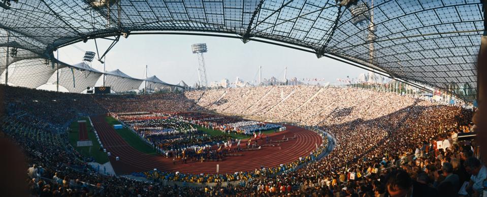 Parade in Olympic Stadium
