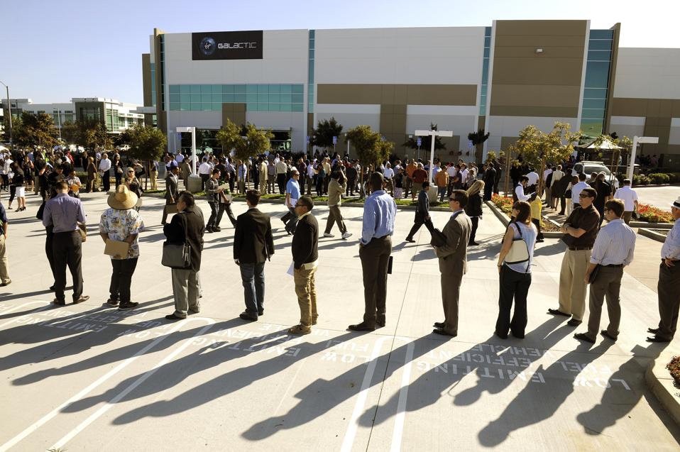 Job Seekers seeking Employment line up