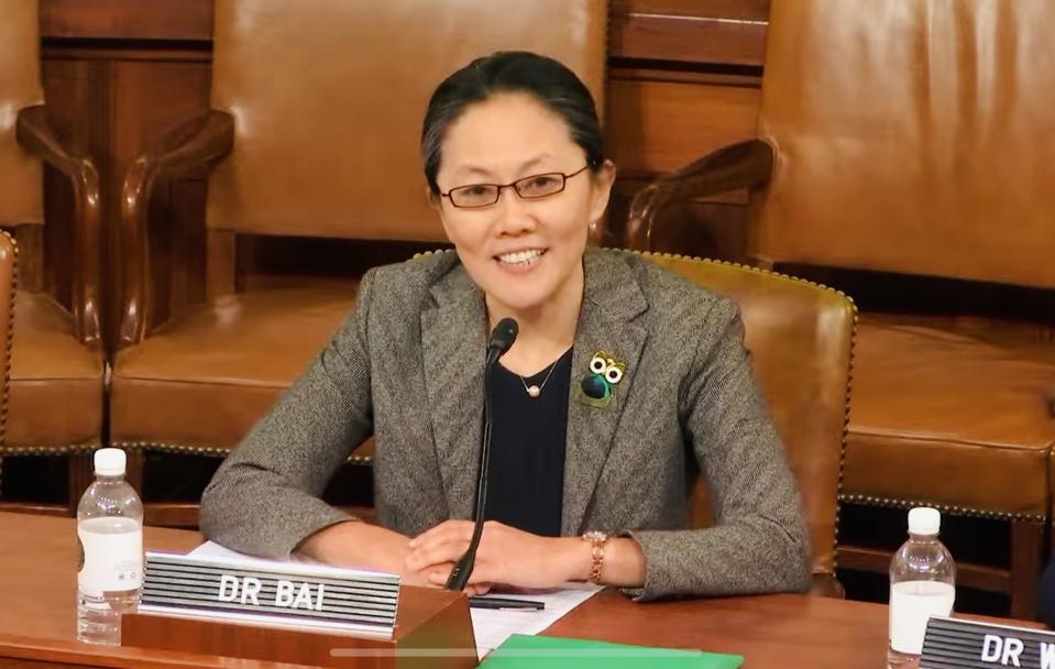 Ge Bai testifying in Congress on 9/16/2025.