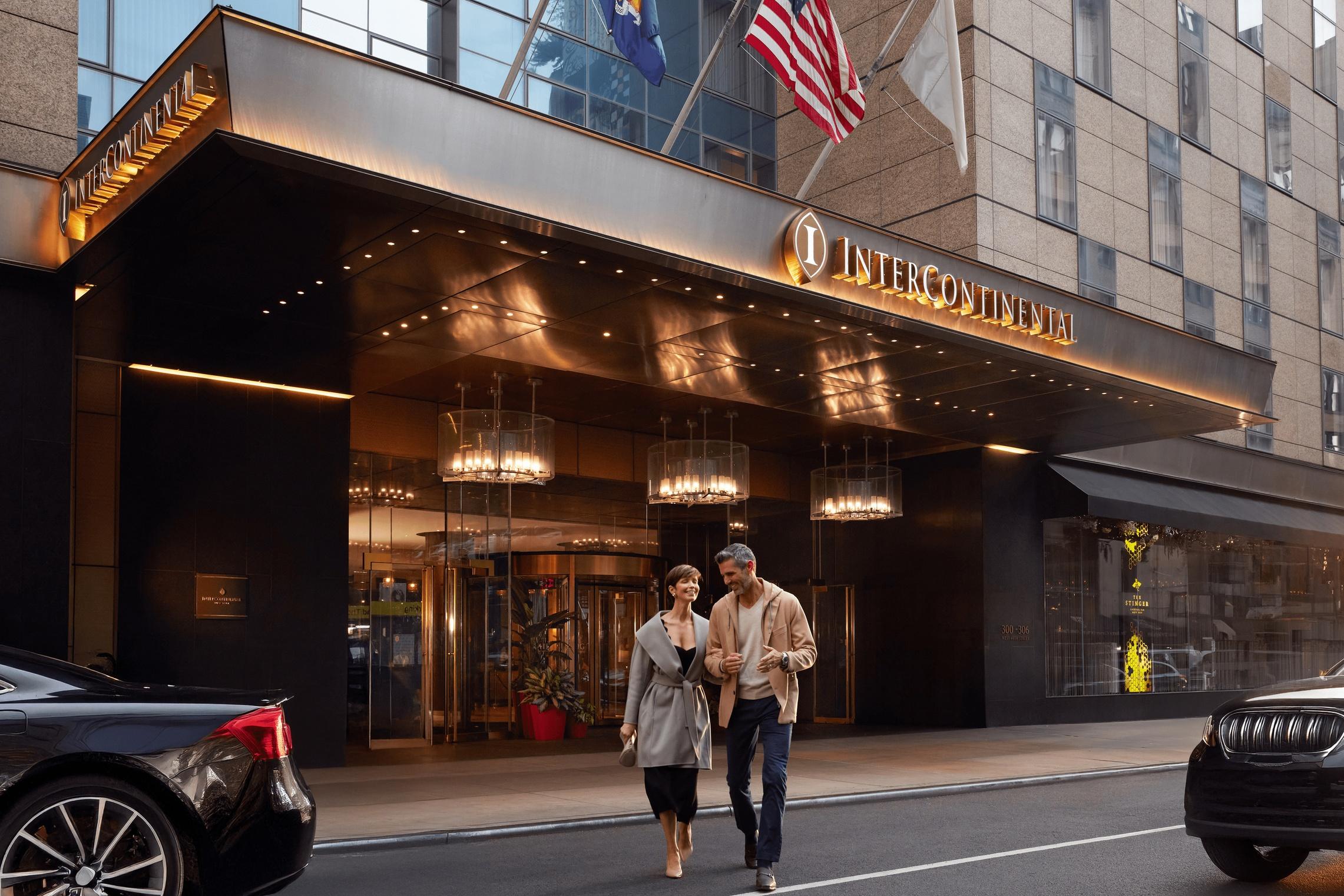 The exterior of the InterContinental New York Times Square.