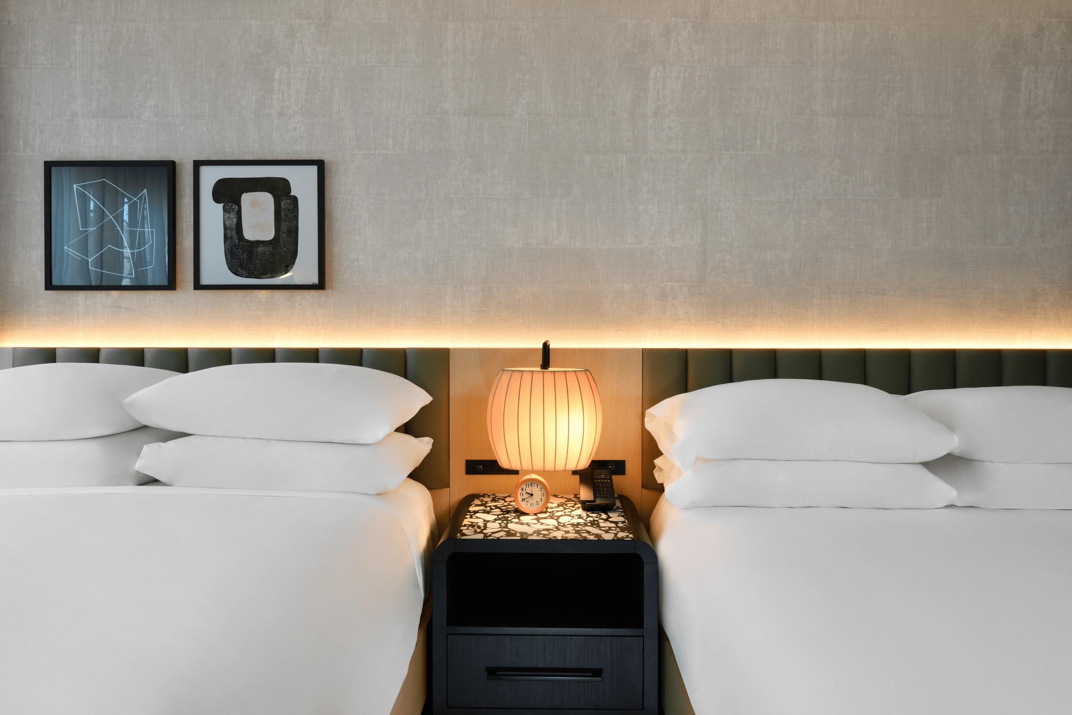 A bedroom at the Kimpton Theta.