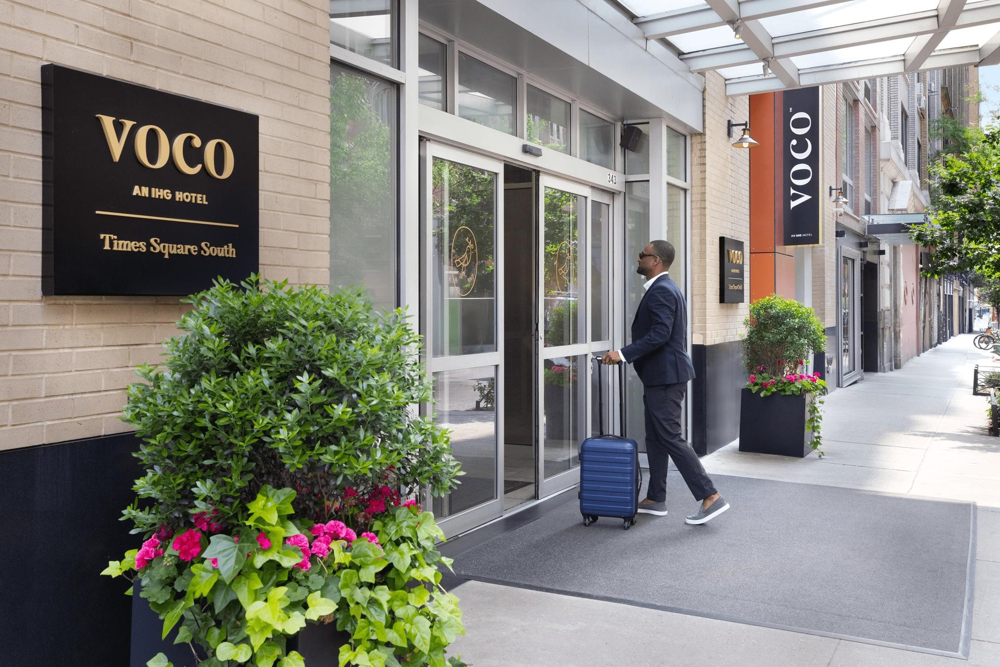 The exterior of the voco Times Square South.